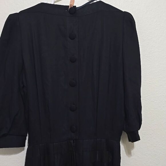 Marie St. Claire Vintage Whitchy Elegant Black Dress 4 - Picture 12 of 14